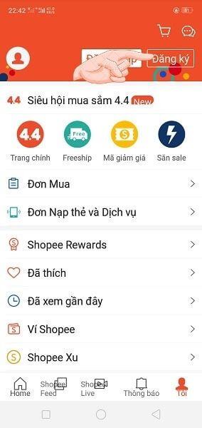 Cách tạo tài khoản Shopee trên điện thoại đơn giản nhất